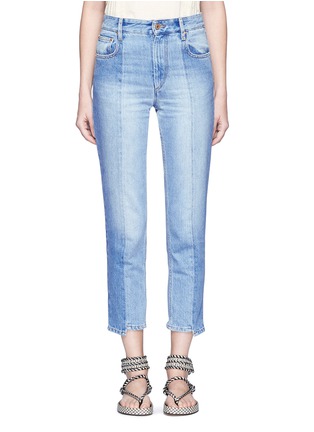 Main View - Click To Enlarge - ISABEL MARANT ÉTOILE - 'Clancy' staggered cuff cropped denim pants