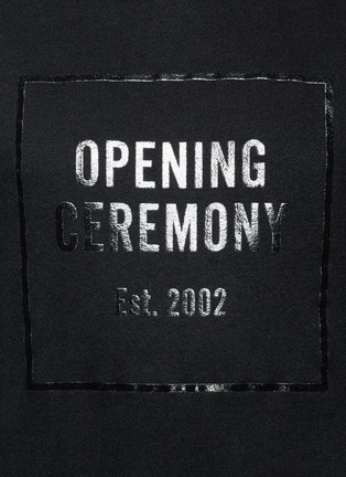 Detail View - Click To Enlarge - OPENING CEREMONY - 'Gel Box' logo print fleece lined hoodie