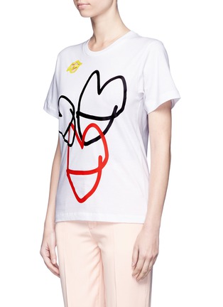 Front View - Click To Enlarge - PORTS 1961 - Lips print cotton T-shirt