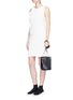 Figure View - Click To Enlarge - ACNE STUDIOS - 'Sail' knotted shoulder stretch crepe tunic dress
