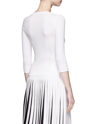Back View - Click To Enlarge - ALAÏA - Square neck sweater