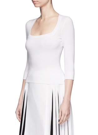 Front View - Click To Enlarge - ALAÏA - Square neck sweater