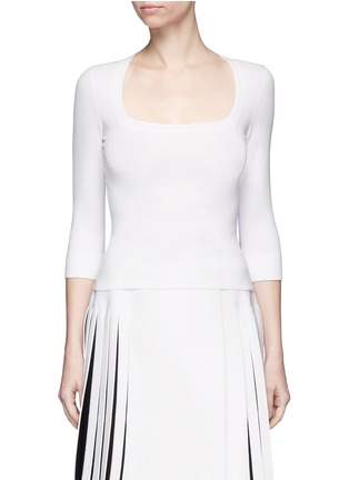Main View - Click To Enlarge - ALAÏA - Square neck sweater