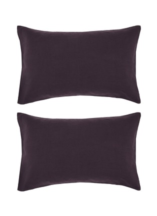 Main View - Click To Enlarge - SOCIETY LIMONTA - Rem Linen Pillowcase Set of 2 — Ultraviola