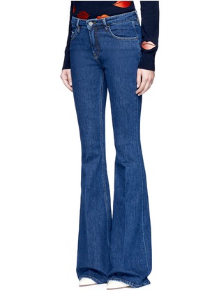 Front View - Click To Enlarge - VICTORIA, VICTORIA BECKHAM - High rise slim fit flared jeans