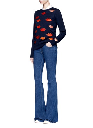 Figure View - Click To Enlarge - VICTORIA, VICTORIA BECKHAM - High rise slim fit flared jeans