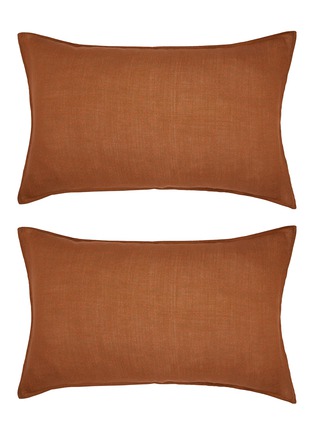 Main View - Click To Enlarge - SOCIETY LIMONTA - Nap Rain Printed Pillowcase Set of 2 — Caramel