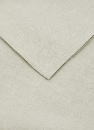 Detail View - Click To Enlarge - SOCIETY LIMONTA - Rem King Size Linen Fitted Sheet — Mastice