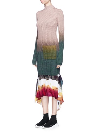 Front View - Click To Enlarge - ACNE STUDIOS - 'Reina' dégradé rib knit turtleneck dress