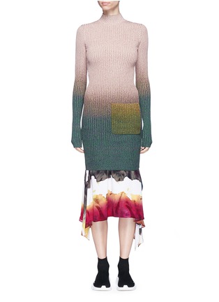 Main View - Click To Enlarge - ACNE STUDIOS - 'Reina' dégradé rib knit turtleneck dress