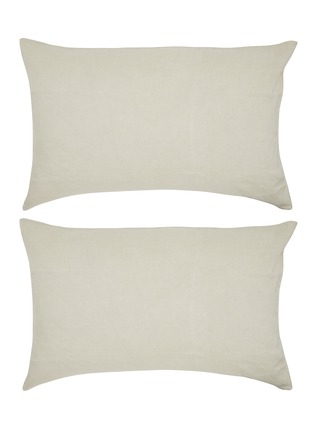 Main View - Click To Enlarge - SOCIETY LIMONTA - Rem Linen Pillowcase Set of 2 — Mastice