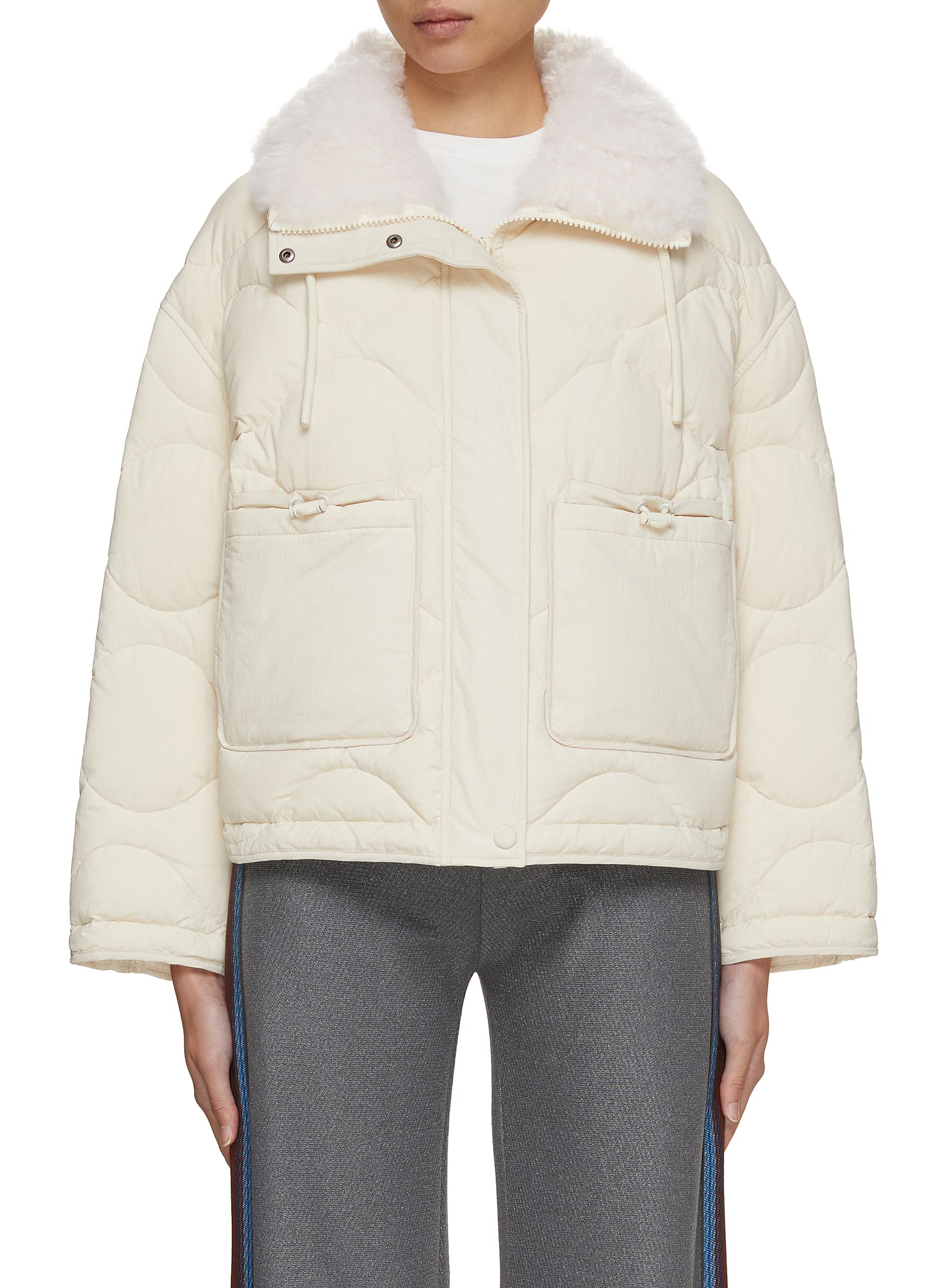 Shearling Lined Quilted Puffer Jacket