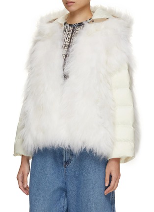 Detail View - Click To Enlarge - YVES SALOMON ARMY - Reversible Lamb Fur Lined Hooded Jacket