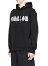 Front View - Click To Enlarge - MC Q - 'SWALLOW' gothic print hoodie