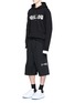 Figure View - Click To Enlarge - MC Q - 'SWALLOW' gothic print hoodie