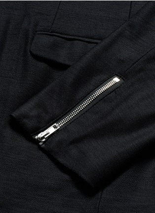 Detail View - Click To Enlarge - MC Q - 'Curtis' wool piqué soft blazer