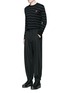 Figure View - Click To Enlarge - MC Q - Distorted stripe wool sweater