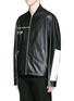 Front View - Click To Enlarge - MC Q - 'Haskins' slogan print lambskin leather jacket