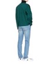 Figure View - Click To Enlarge - MC Q - Zip shoulder cotton blend sweatshirt
