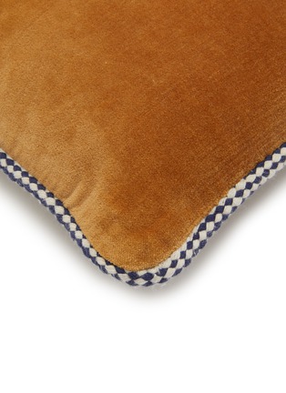 Detail View - Click To Enlarge - THE CONRAN SHOP - Braided Velvet Cushion — Ochre/Natural