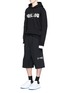 Figure View - Click To Enlarge - MC Q - 'Taito' geometric slogan print jersey shorts