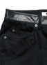  - MC Q - Leather waist painted stripe print strummer jeans
