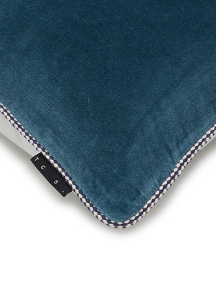 Detail View - Click To Enlarge - THE CONRAN SHOP - Braided Velvet Cushion — Teal/Skyblue