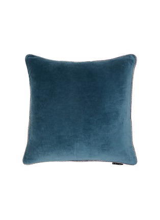 Main View - Click To Enlarge - THE CONRAN SHOP - Braided Velvet Cushion — Teal/Skyblue