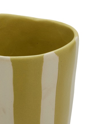 Detail View - Click To Enlarge - THE CONRAN SHOP - Armes Loose Stripe Vase — Mustard