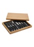 Detail View - Click To Enlarge - LAGUIOLE EN AUBRAC - Buffalo Horn Handle Stainless Steel Steak Knives and Forks — Set of 8