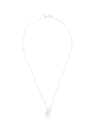 Main View - Click To Enlarge - HATTON LABS - Mini Solitaire Sterling Silver Cubic Zirconia Pendant Necklace