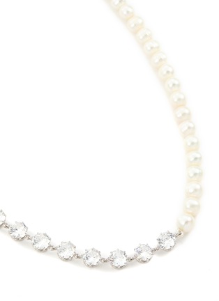 Detail View - Click To Enlarge - HATTON LABS - Pearl Tennis Sterling Silver Chain Necklace