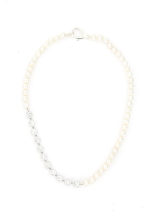 Main View - Click To Enlarge - HATTON LABS - Pearl Tennis Sterling Silver Chain Necklace