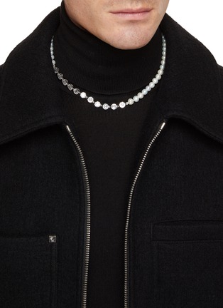 Figure View - Click To Enlarge - HATTON LABS - Pearl Tennis Sterling Silver Chain Necklace