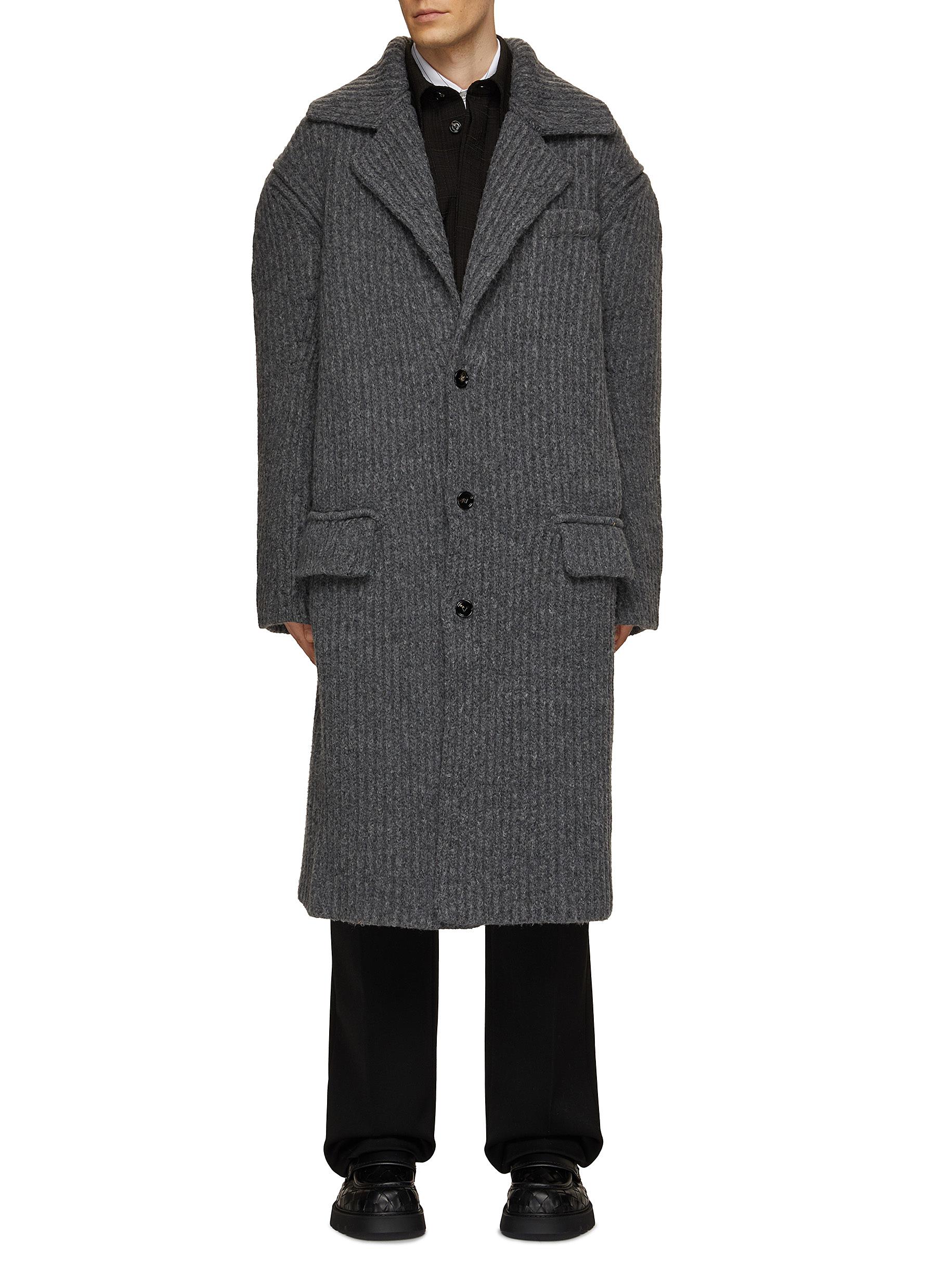 Grey clearance knit coat