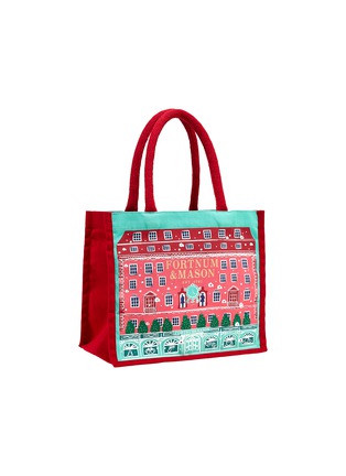 Main View - Click To Enlarge - FORTNUM & MASON - Small Piccadilly House Christmas Bag for Life