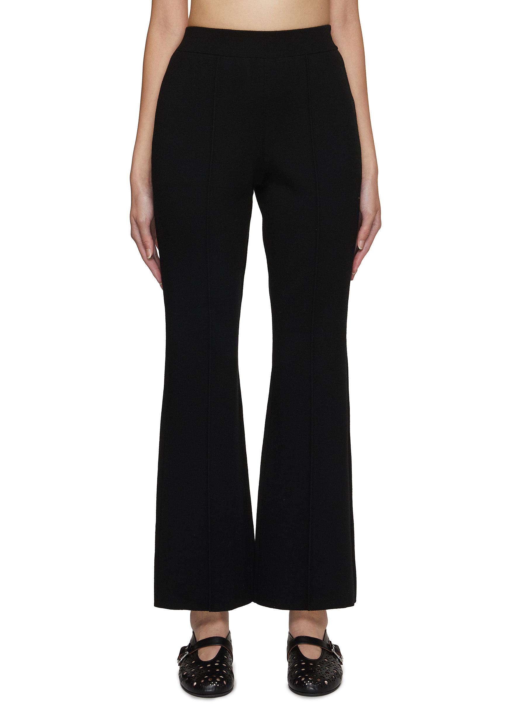 Flared Wool Blend Pants