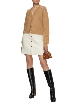 Figure View - Click To Enlarge - CRUSH COLLECTION - Button Embellished Mini Skirt