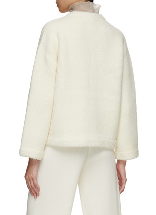 Back View - Click To Enlarge - CRUSH COLLECTION - Teddy Bouclé Mandarin Jacket