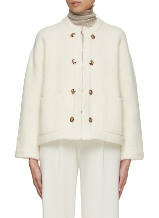Main View - Click To Enlarge - CRUSH COLLECTION - Teddy Bouclé Mandarin Jacket