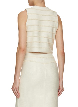 Back View - Click To Enlarge - CRUSH COLLECTION - Button Front Cropped Vest