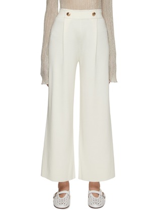 Main View - Click To Enlarge - CRUSH COLLECTION - Button Embellished Pleated Pants