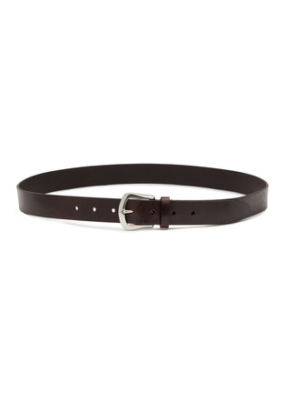 Main View - Click To Enlarge - BRUNELLO CUCINELLI - Scratched Leather Belt