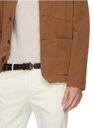 Figure View - Click To Enlarge - BRUNELLO CUCINELLI - Scratched Leather Belt