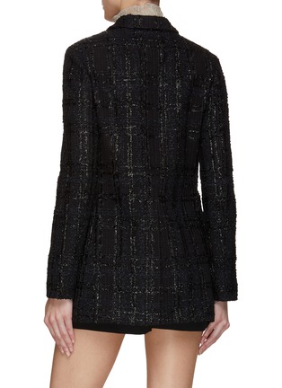 Back View - Click To Enlarge - GIAMBATTISTA VALLI - Double Breasted Long Tweed Jacket