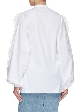 Back View - Click To Enlarge - GIAMBATTISTA VALLI - Organza Ruffle Shirt