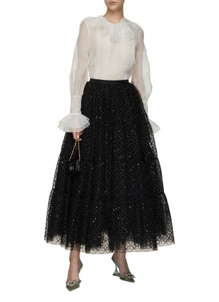 Figure View - Click To Enlarge - GIAMBATTISTA VALLI - Ruffled Organza Blouse