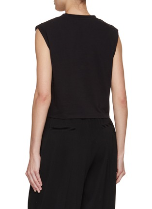 Back View - Click To Enlarge - GIAMBATTISTA VALLI - Satin Front Jersey Back Tank Top