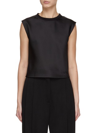 Main View - Click To Enlarge - GIAMBATTISTA VALLI - Satin Front Jersey Back Tank Top