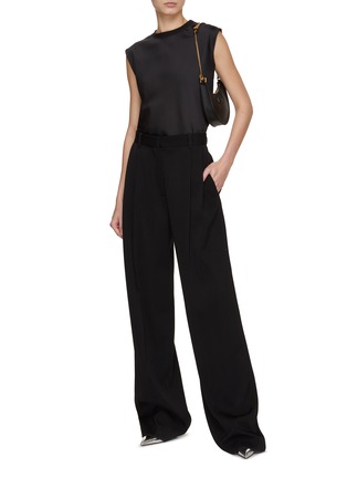 Figure View - Click To Enlarge - GIAMBATTISTA VALLI - Satin Front Jersey Back Tank Top